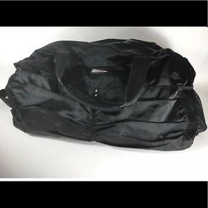 ZELLA pleated satin nylon gym bag